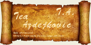 Tea Azdejković vizit kartica